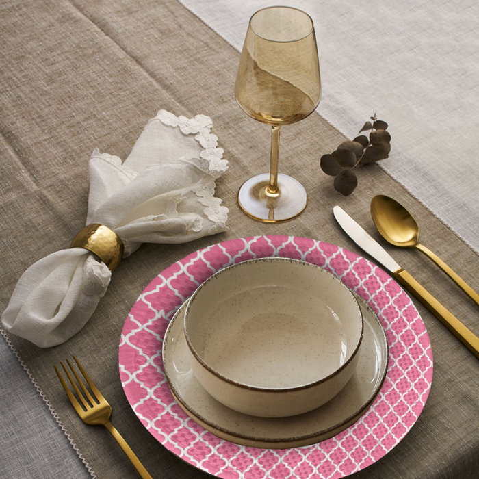 Hermia 2702Supla Mantel de Comedor, 4 Piezas, 80% Poliéster / 20% Algodón, Diámetro 37 cm